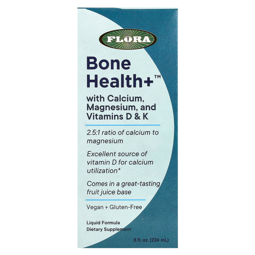 Flora, Bone Health + с кальцием, магнием и витаминами D и K, жидкий, 236 мл (8 жидк. унц.)