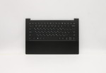 Верхняя панель с клавиатурой (топкейс) для ноутбука Lenovo Yoga 9-14ITL5. раскладка - русская, с подсветкой, черная (5CB0Z69783), оригинал