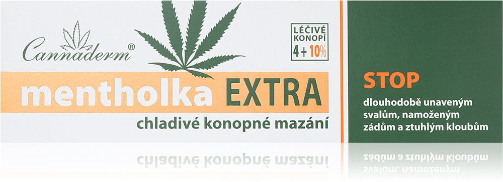 Cannaderm Mentholka EXTRA cannabis joint and muscles treatment - охлаждающий гель из конопли с ментолом снимает боль и скованность в суставах /   150  ml  / GTIN 8594059736475