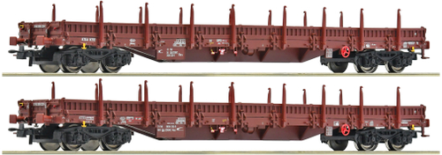 Набор из двух 4-хосных платформ ZSSK Cargo VI