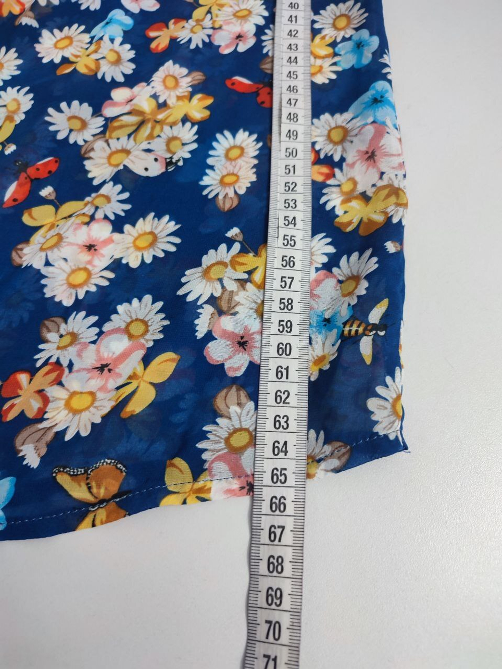 Блуза с цветочным принтом 46-48 размер