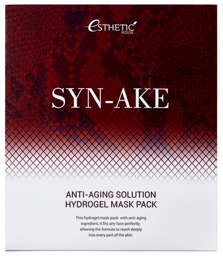 Маска для лица Esthetic House Syn-Ake Anti-Aging Solution Hydrogel гидрогелевая с змеиным пептидом Mask Pack 30 г