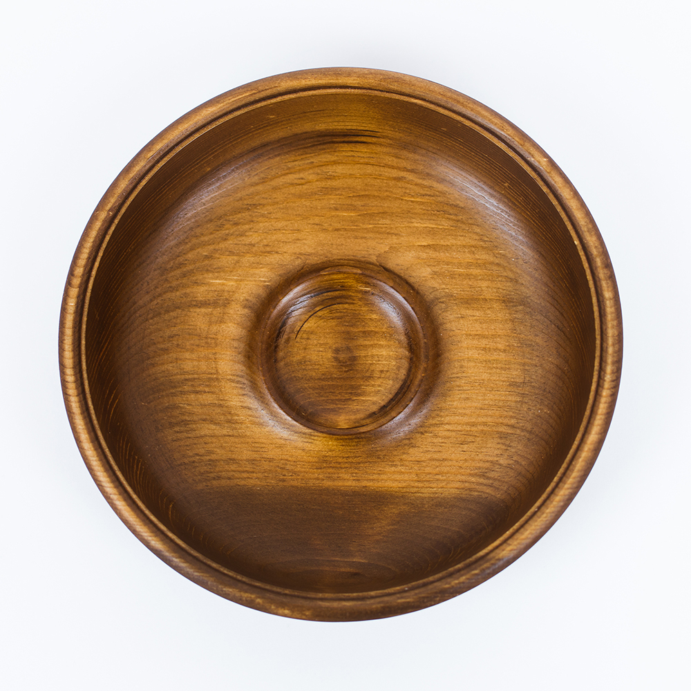 Деревянная тарелка-блюдо из сибирского кедра, 22 см. Art of Siberia. T19
