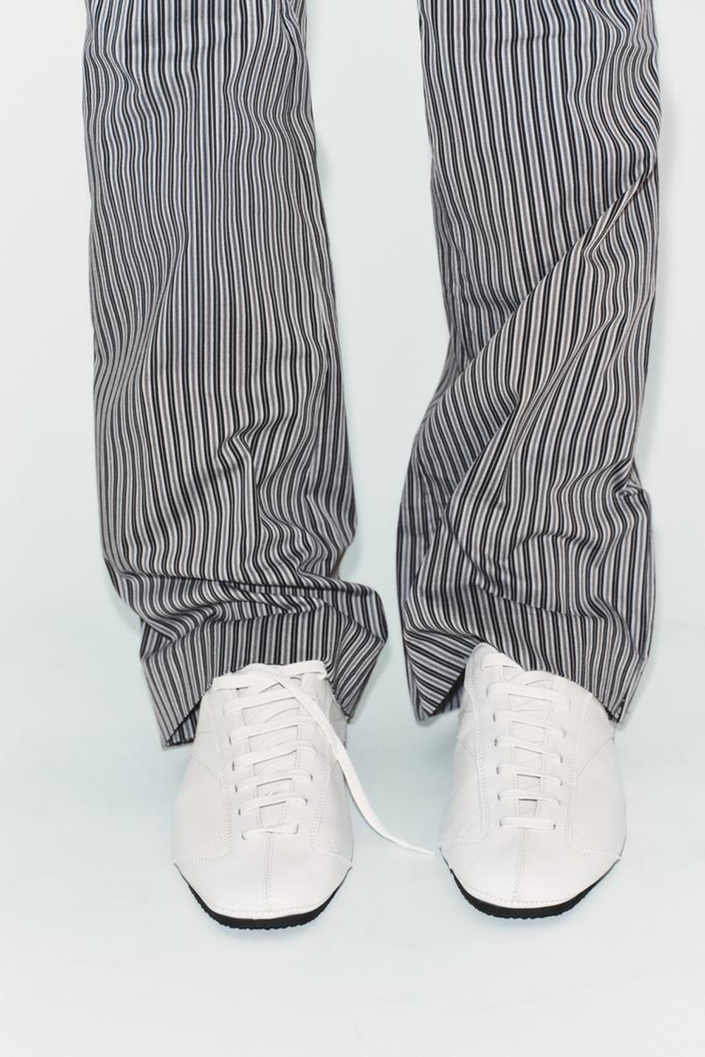 ZARA КОЖАНЫЕ ТУФЛИ-ДЕРБИ, БЕЛЫЙ