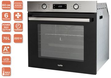 Духова шафа електрична VENTOLUX CHESTER 6 TC (BK/X)