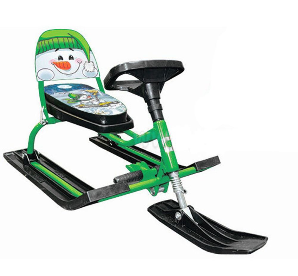 Снегокат Барс комфорт Снеговик зеленый