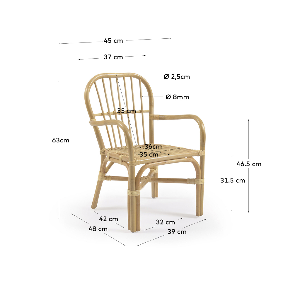 Детский стул Marzieh из ротанга
