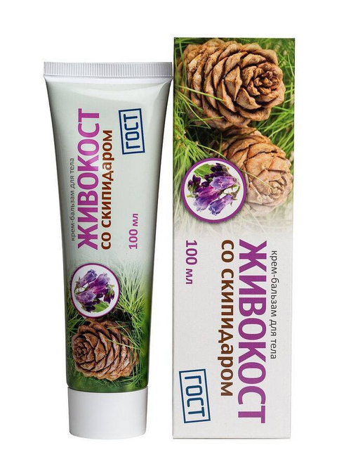 Живокост крем-бальзам для тела со скипидаром 100 мл