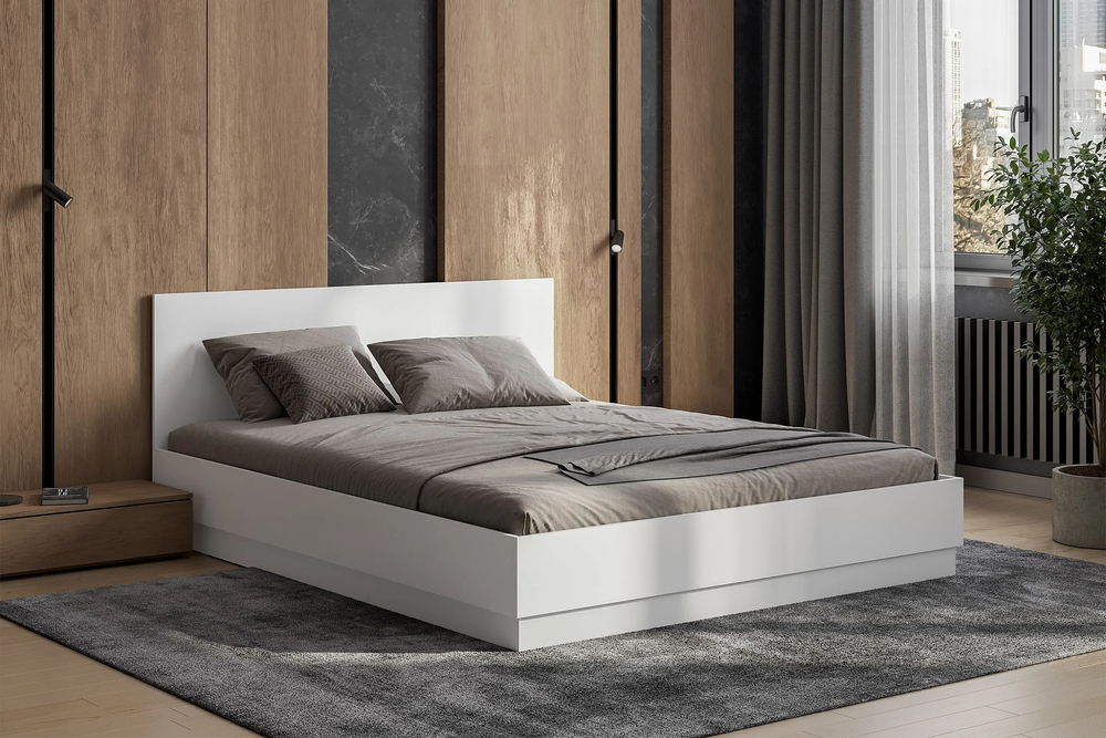 Кровать двуспальная Лия, спальное место 160х200, лдсп