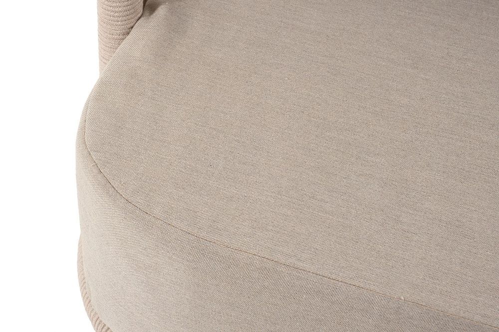 "Верона" лаунж-зона 5-местная плетеная из роупа (веревки), каркас алюминиевый белый, роуп бежевый