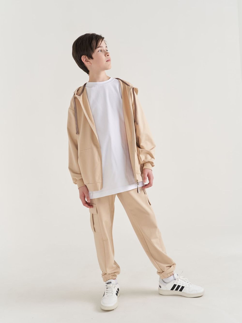 Джоггеры карго облегченные "БЕЖ" подростковые