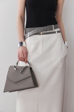 ТОНКИЙ РЕМЕНЬ С ЗАМОЧКОМ GREY|NUDE