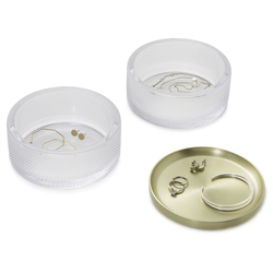 Шкатулка Tesora, стекло/латунь