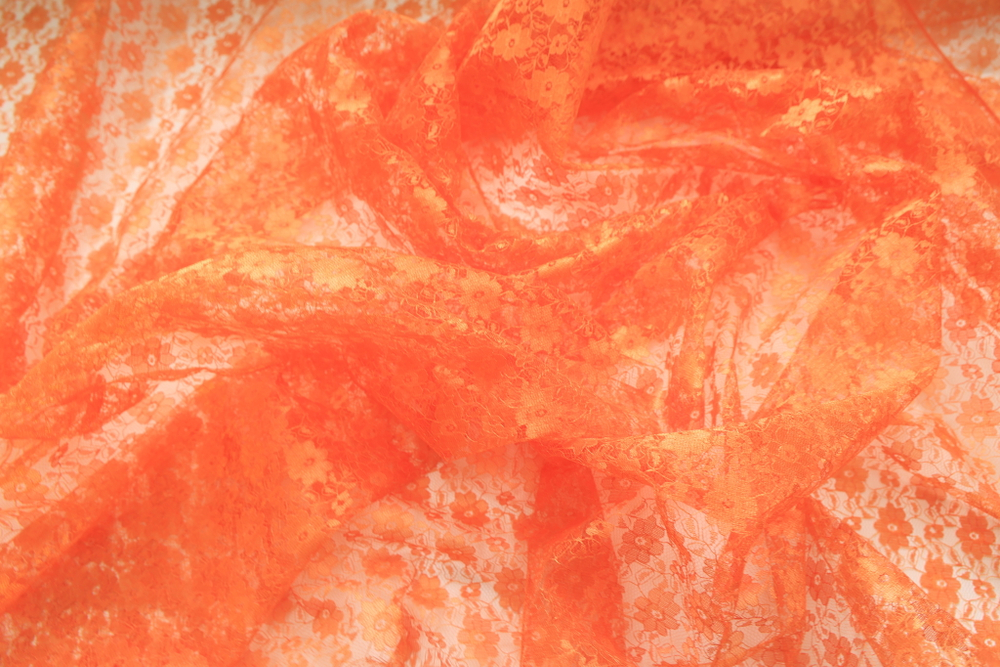 Гипюр оранжевый