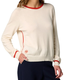 Женская теннисная куртка Roland Garros Heritage Tiffany Sweater - ecru