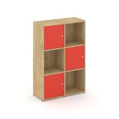 Locker plus Комплект №2 LK.K-002 Тиквуд Светлый/Красный 798*350*1203