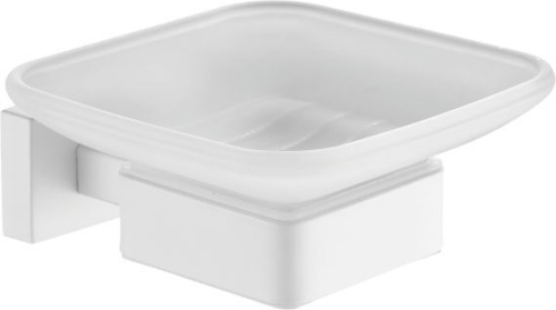 5003-F Мыльница нас., стеклянная (БЕЛЫЙ) ViEiR  (30/1шт)