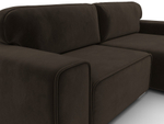 Диван угловой Лига-029 МИКРОВЕЛЬВЕТ Коричневый