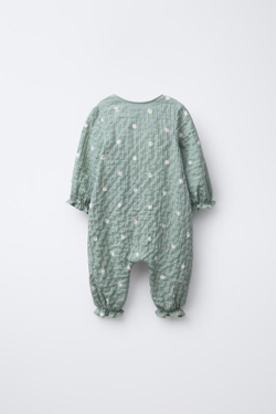 ZARA КОМБИНЕЗОН В ГОРОШЕК, ЦВЕТ МОРСКОЙ ВОЛНЫ