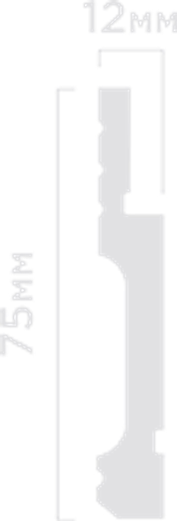 Плинтус HiWood, 75x12 мм