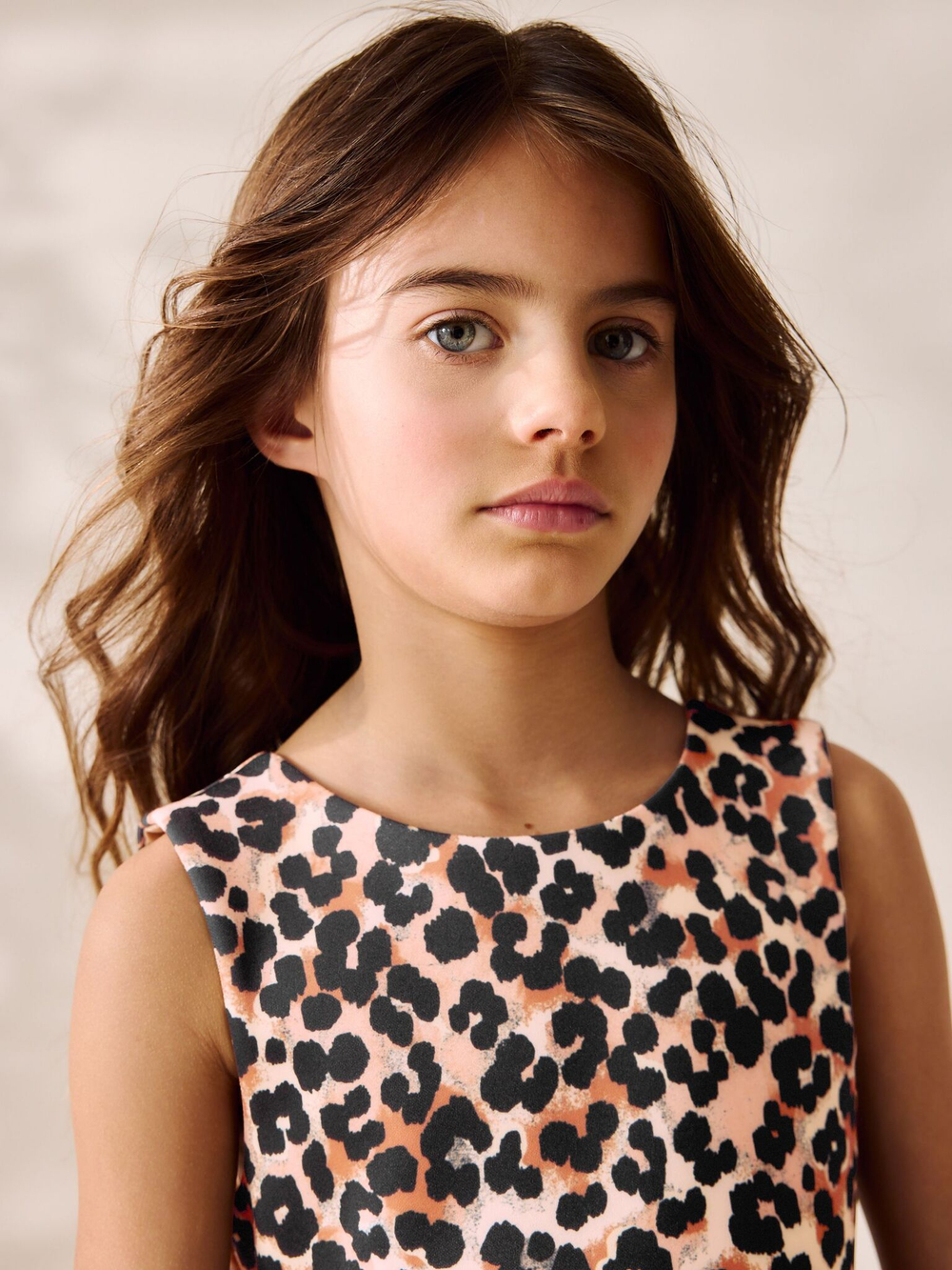 Платье для девочки Next F37-952, Коричневый, Черный