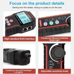 Кабельный тестер NF-8209S Noyafa поиск дефектов витой пары измеритель длины PoE кабельный трекер