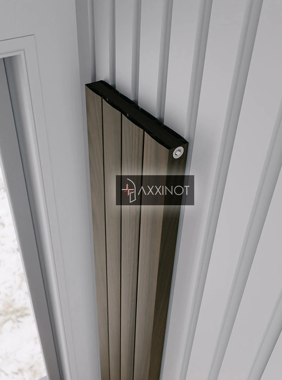 Вертикальный электрический алюминиевый радиатор Axxinot Barkas VE 1500 высотой 1530 мм