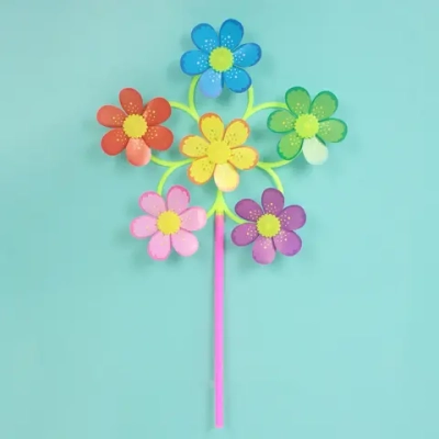 Ветрячок «Луговые цветы» d-30 см, 50 см, в ассортименте