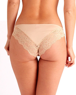 Трусики-бразилиана с кружевом Imogen (Размер: L) (Цвет: телесный)