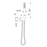 Душевая система 35к ПРОФСАН ПСМ-CB-02 лейка "Тропический душ квадрат " встраиваемая, ХРОМ