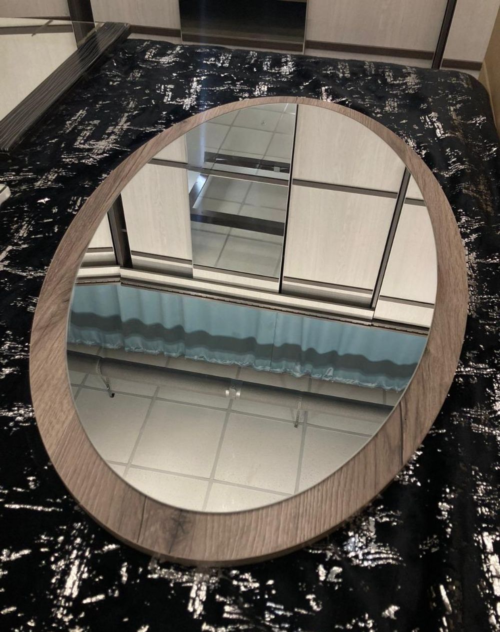 Зеркало Ольга-3 Дуб делано серый/сильвер Пэлас