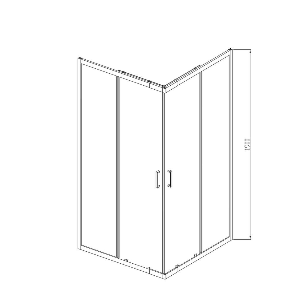 Душевой уголок Rapid VSS-3R90/10MT, (900-1000)x(900-1000), хром, стекло текстурное