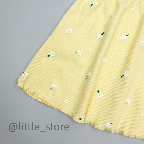 Платье хлопковое "Летние цветы" бледно-желтый