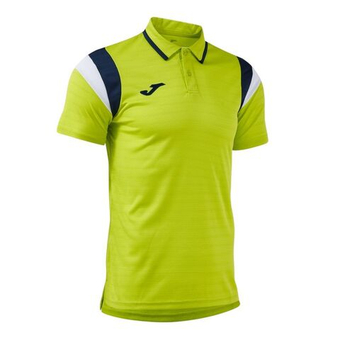 Мужское теннисное поло Joma Terra Short-Sleeve - lime/dark navy