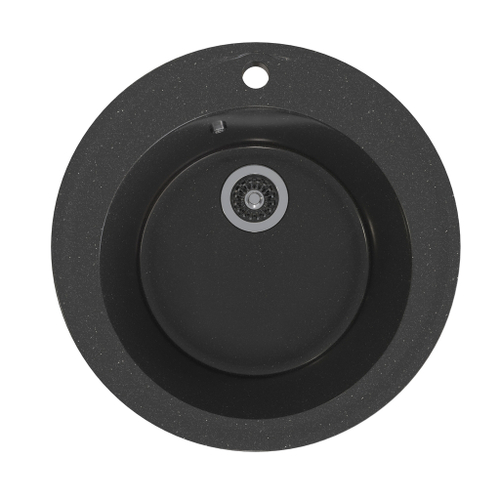 Мойкa ML-GMS01 СТАНДАРТ круглая, черный (308), 470мм (глуб. чаши 180)