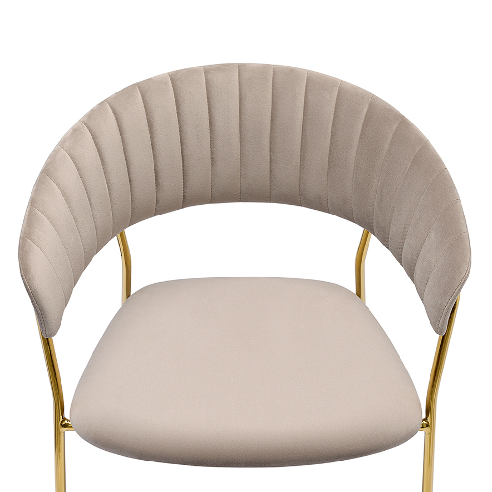 Стул stefany, велюр, серый