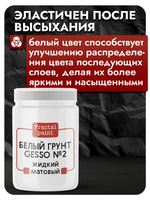 Белый грунт GESSO №2 жидкий, укрывистый, матовый для скрапбукинга