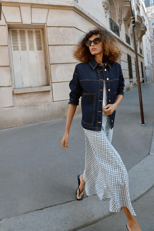 ZARA ДЖИНСОВАЯ КУРТКА Z1975, СИНИЙ