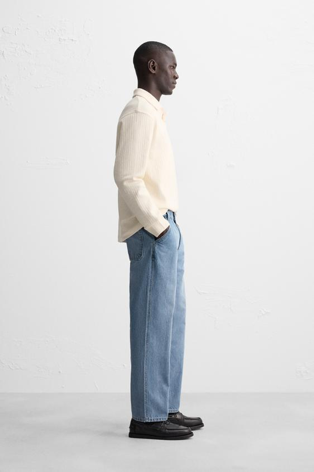 ZARA ДЖИНСЫ STRAIGHT ДЛИНОЙ ДО ЩИКОЛОТКИ, ВЫЦВЕТШИЙ СИНИЙ