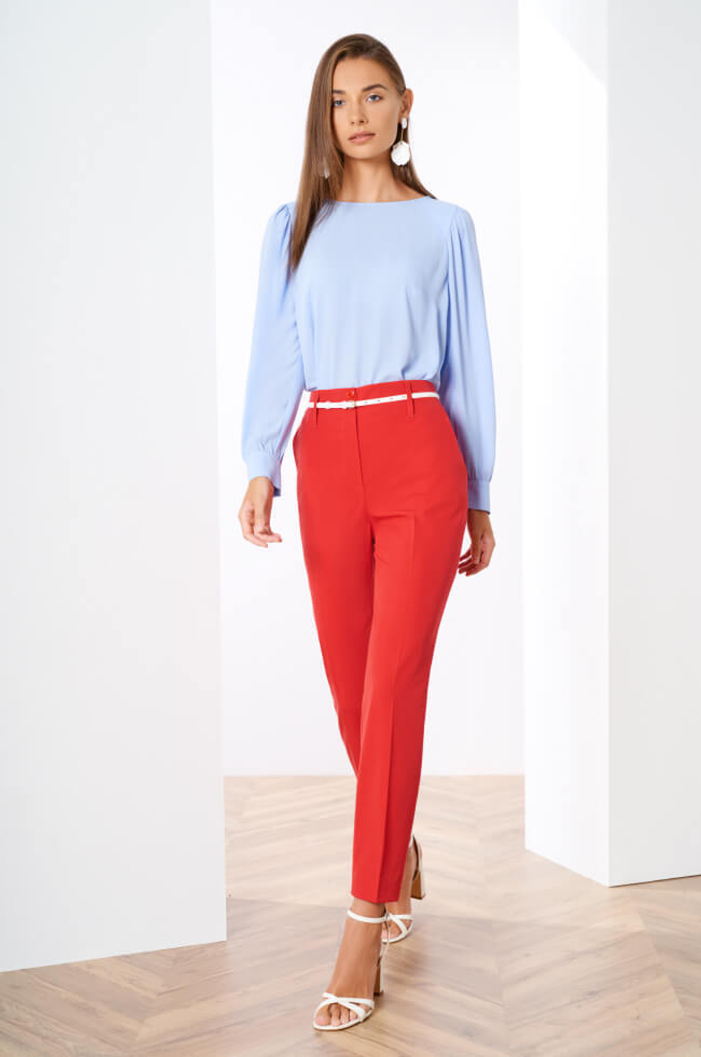3830 Брюки женские (красный)