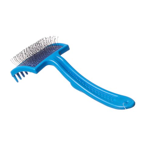 Зооник пуходерка пластмассовая большая с каплей средней жесткости на блистере 74х54