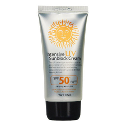 3W CLINIC Intensive UV Sun Block Cream SPF50+/PA+++ интенсивный солнцезащитный крем