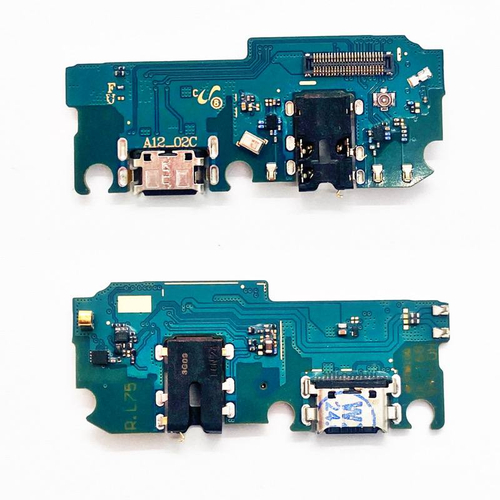 Шлейф для Samsung Galaxy A12/M12 (A125F/M127F) плата системный разъем/микрофон - Премиум
