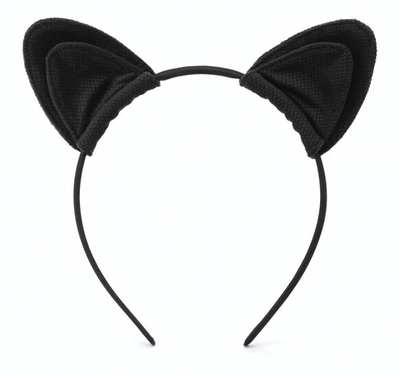 Черный ободок-ушки My rules (Цвет: черный)