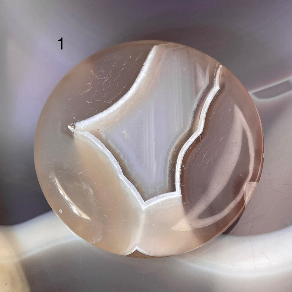 52776  Агат Сакура Срез 50-52мм Мадагаскар (Заряжен на Удачу)