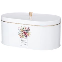 НАБОР AGNESS "FLORAL MOOD" 2В1 ХЛЕБНИЦА 34*20*18 СМ, БАНКА ДЛЯ СЫПУЧИХ 12*17,5 СМ 3 ШТ