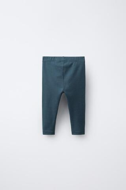 ZARA БАЗОВЫЕ ЛЕГИНСЫ С ЛОГОТИПОМ, СИНИЙ