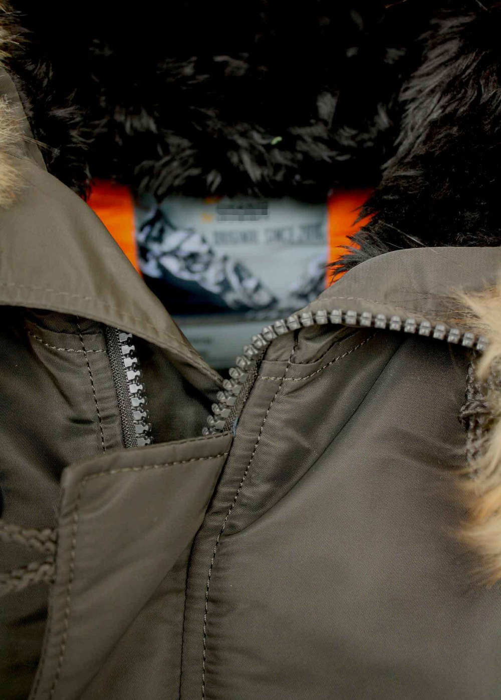 Куртка Аляска N-3B Husky Denali (т. серая - beluga/orange)