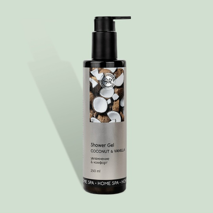 Гель для душа Кокос&Ваниль HOME SPA, 250мл, ТМ КРЫМСКАЯ НАТУРАЛЬНАЯ КОЛЛЕКЦИЯ