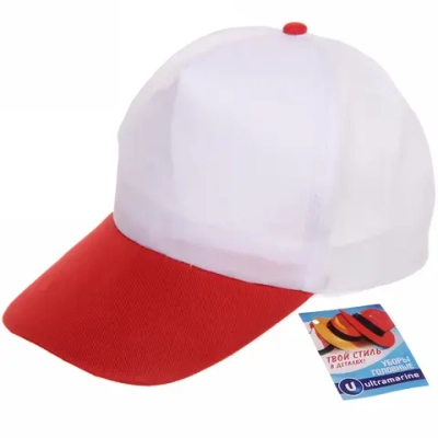 Бейсболка двухцветная «Summer collection», цвет белый с красным, р58